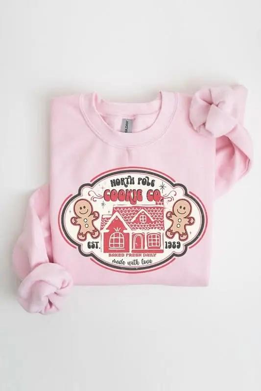 North Pole Gingerbread Cookie Graphic Sweatshirts - Love Salve 