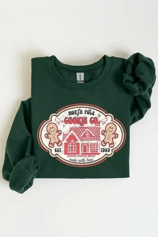 North Pole Gingerbread Cookie Graphic Sweatshirts - Love Salve 
