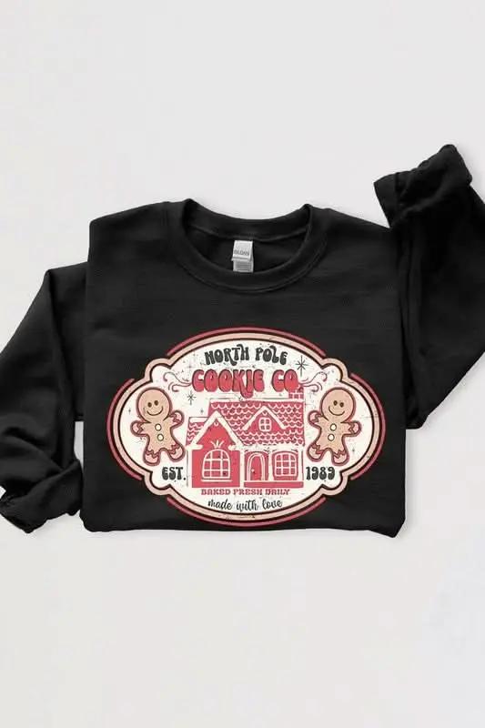 North Pole Gingerbread Cookie Graphic Sweatshirts - Love Salve 