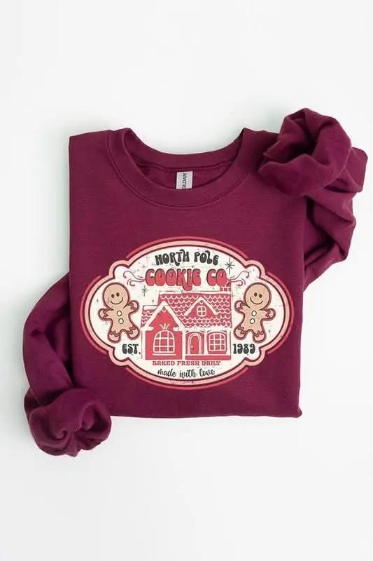 North Pole Gingerbread Cookie Graphic Sweatshirts - Love Salve 