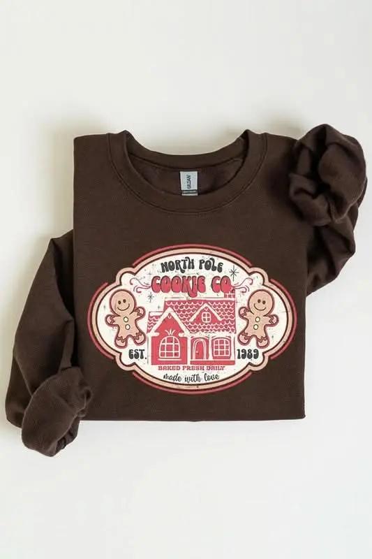 North Pole Gingerbread Cookie Graphic Sweatshirts - Love Salve 