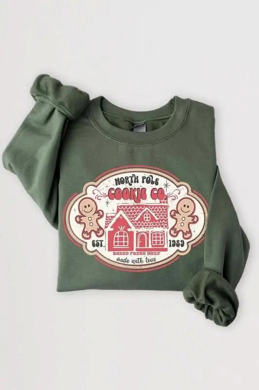 North Pole Gingerbread Cookie Graphic Sweatshirts - Love Salve 
