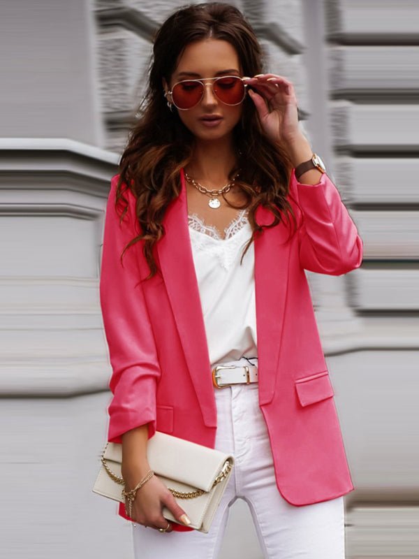 OL Temperament Professional Slim Suit Collar Top Blazer - Love Salve
