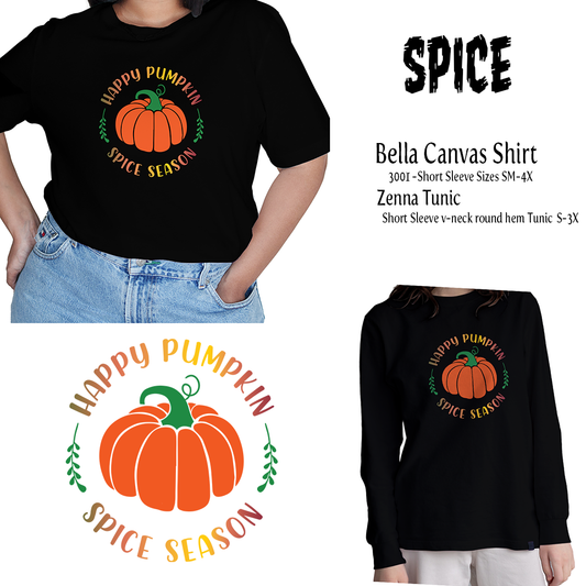Glow in the Dark Pumpkin Spice T-shirt or Tunic MM