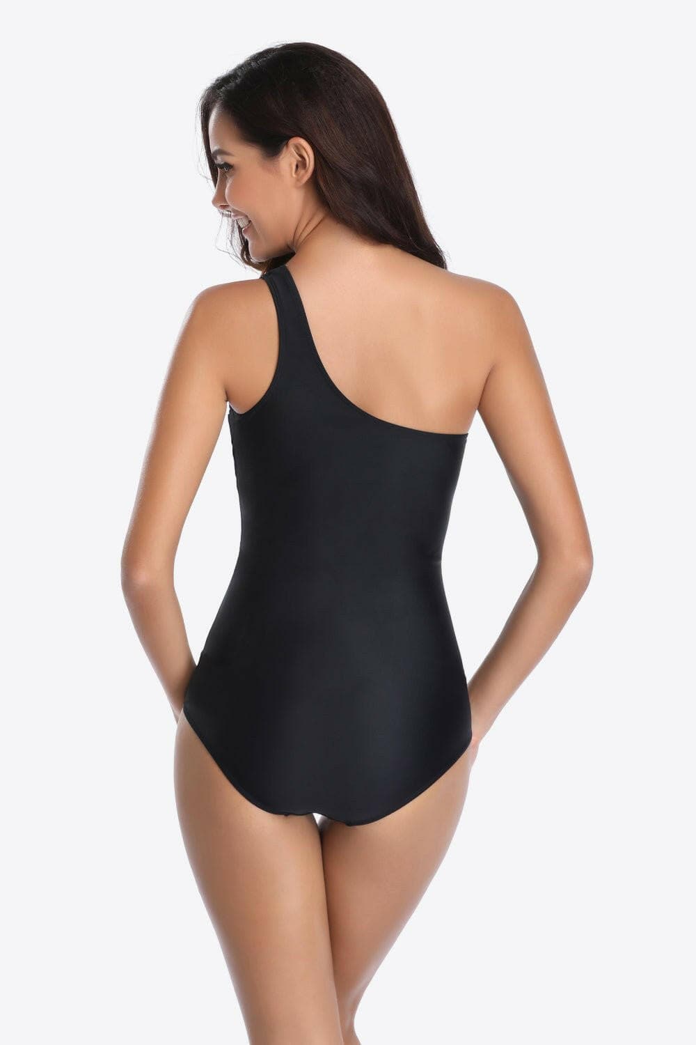 One-Shoulder Sleeveless One-Piece Swimsuit - Love Salve