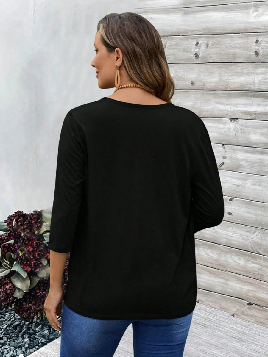 Open Front 3/4 Sleeves Cardigan - Love Salve