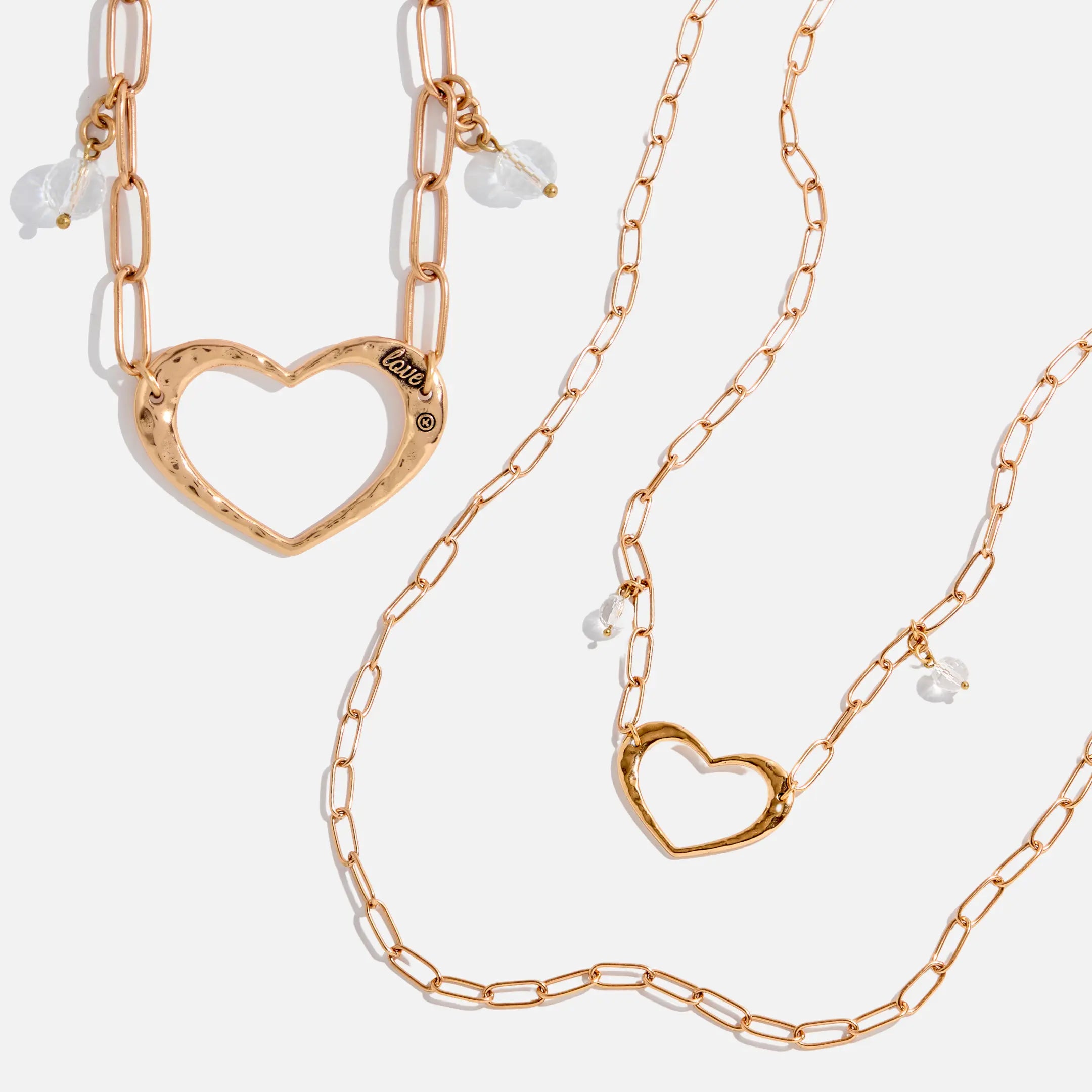 Love Open Heart Long Chain Necklace Katia Designs