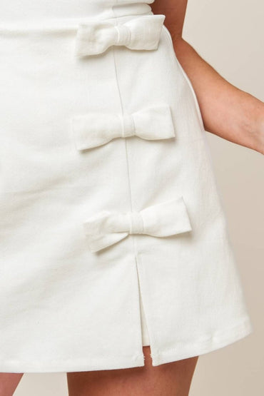 OPEN MINDED DENIM WOVEN SKORT ROMPER - Love Salve