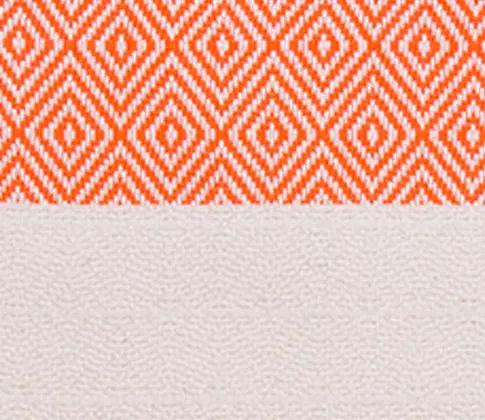 Venice Orange Turkish Towel 100 Percent Cotton 40 Inch by 70 Inch Quick Dry Sand Resistant Eco Friendly Beach Bath Blanket - Love Salve 