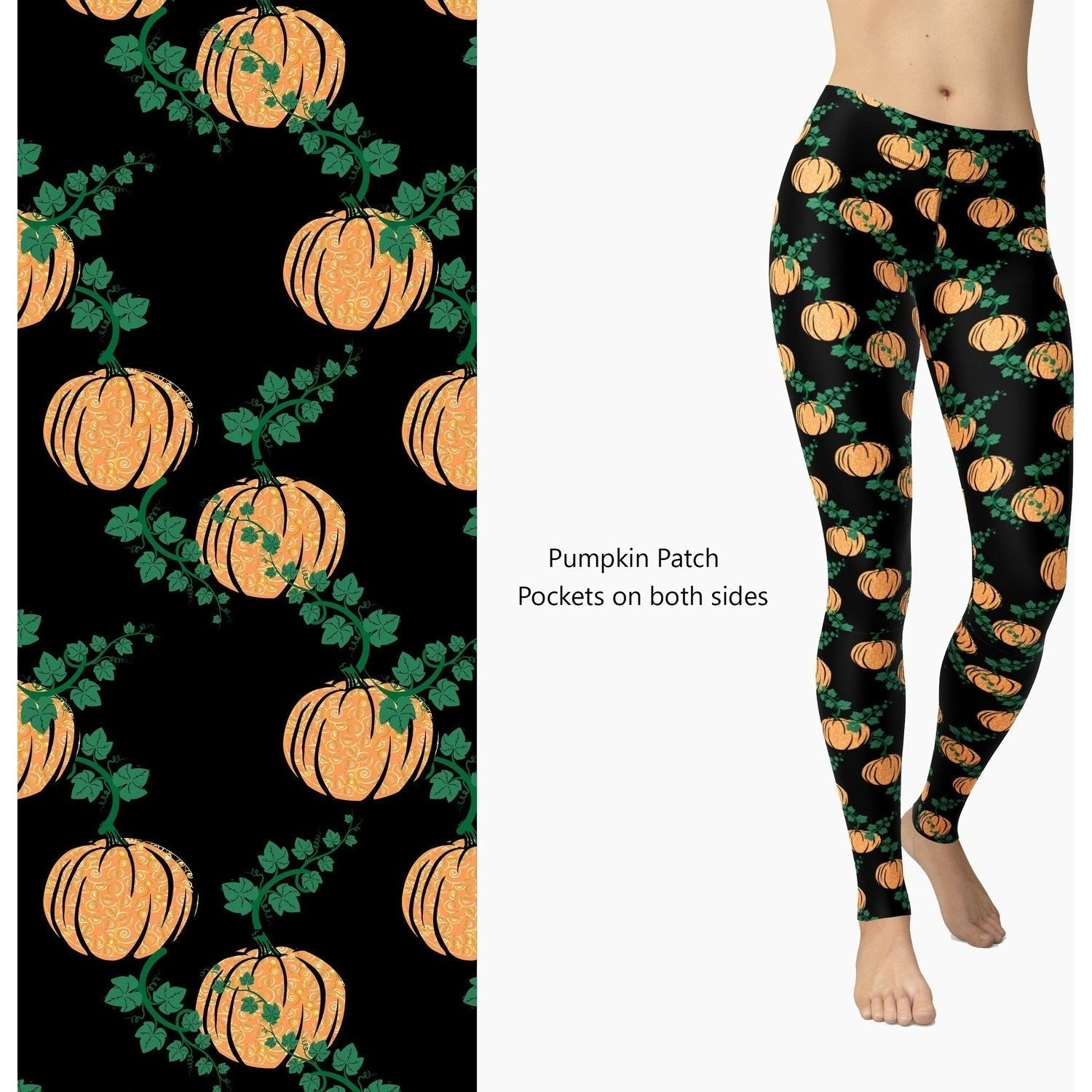 Pumpkin Patch Full Length leggings with Pockets MM