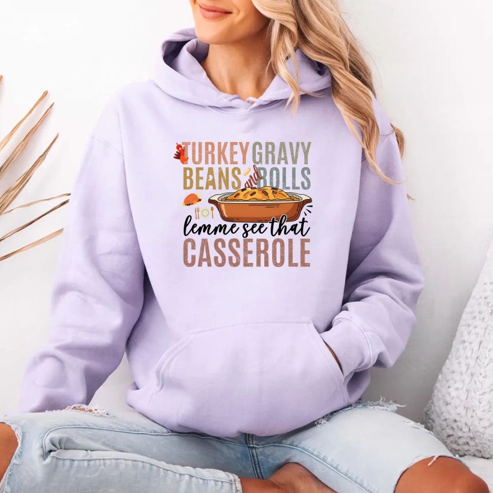 Turkey Gravy Beans & Rolls Hoodie – Funny Thanksgiving Casserole Hoodies Adorb Custom Tees