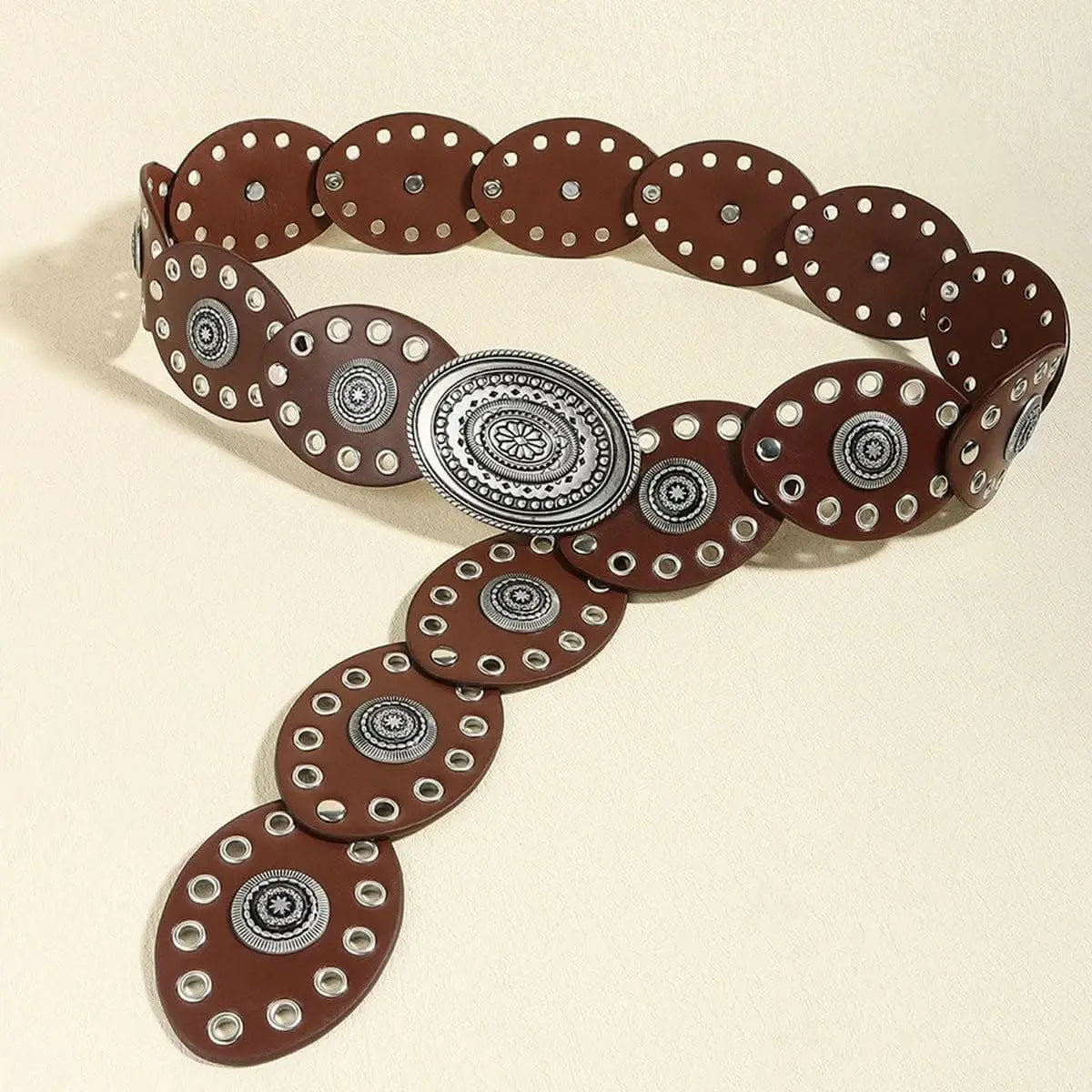 Stylish Oval Buckle Belt - 24.4