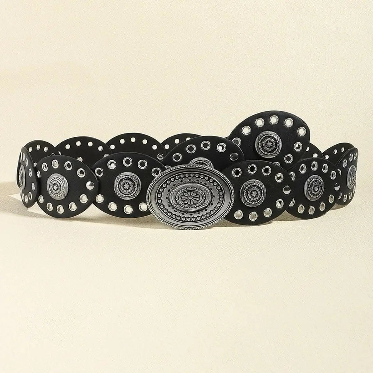 Stylish Oval Buckle Belt - 24.4
