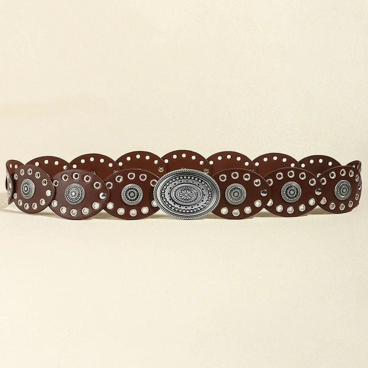 Stylish Oval Buckle Belt - 24.4