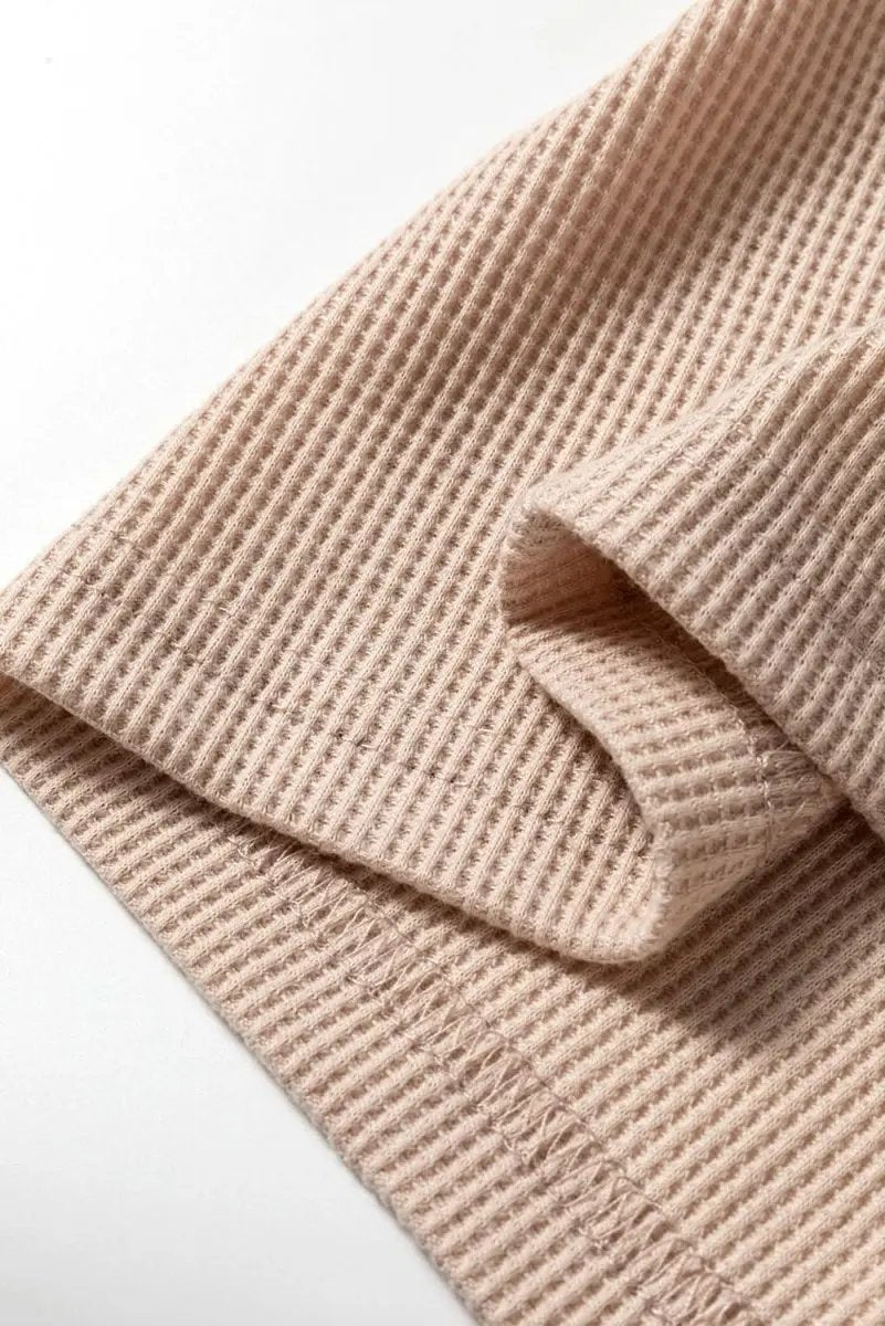 Parchment Textured Long Sleeve T Shirt and Pants Lounge Set - Love Salve 