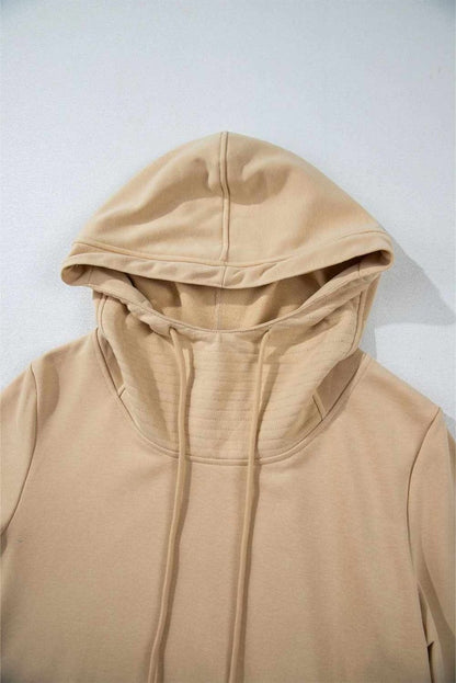 Parchment Zipped Pocket Cozy Drawstring Hoodie - Love Salve 