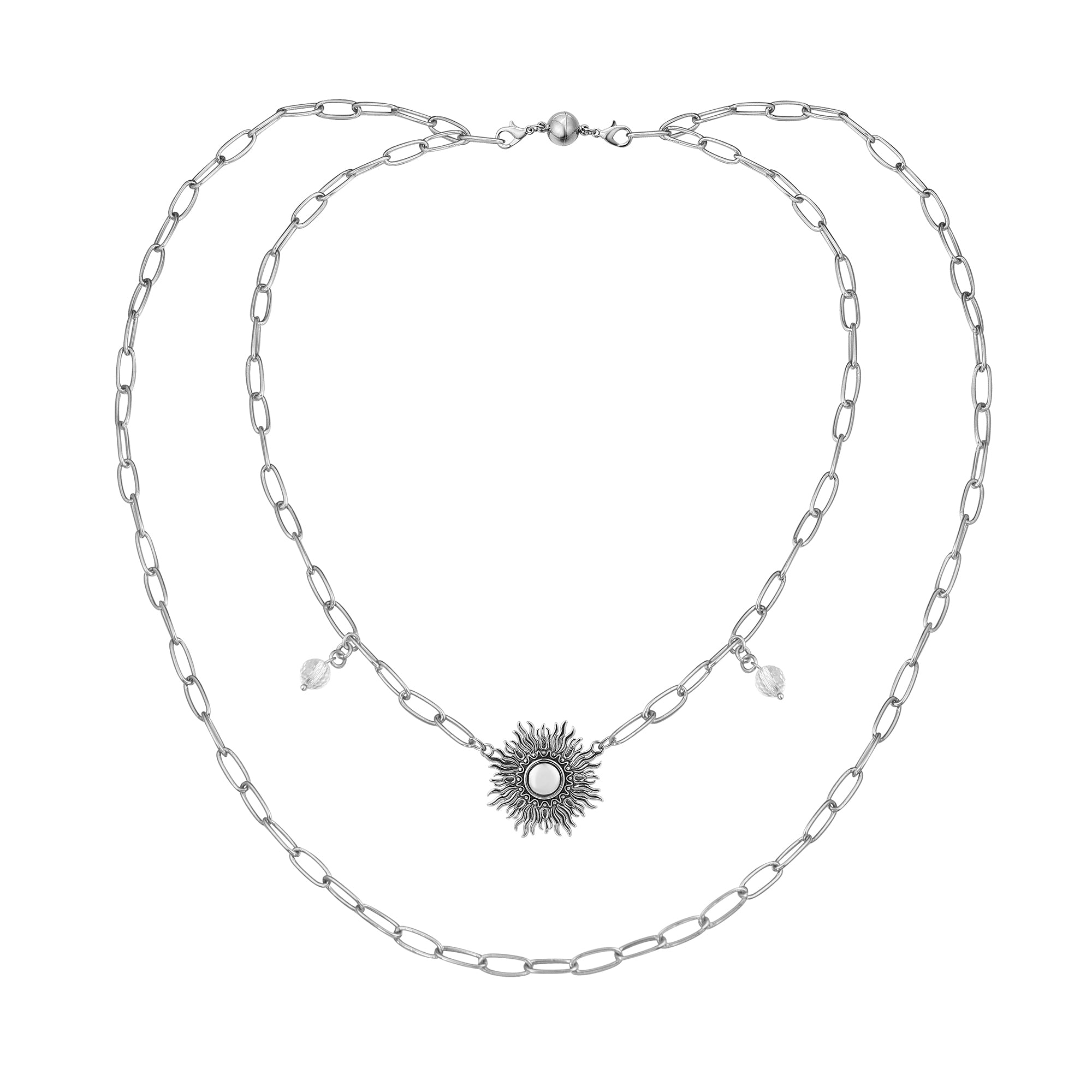 Perfectly Imperfect Starburst Long Chain Necklace Katia Designs