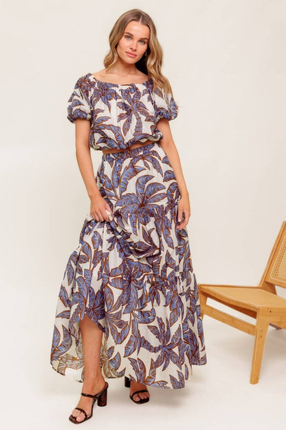 PETAL WALTZ WOVEN MAXI SKIRT - Love Salve