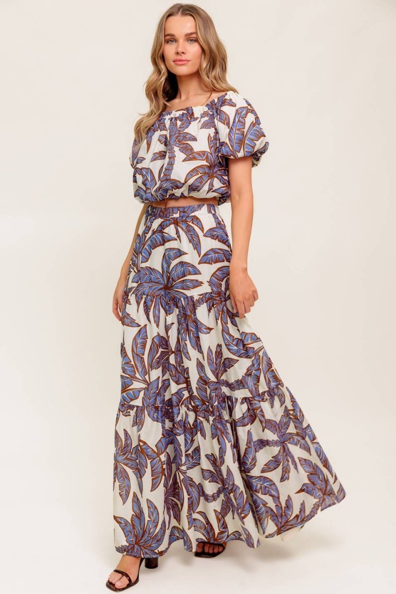 PETAL WALTZ WOVEN MAXI SKIRT - Love Salve