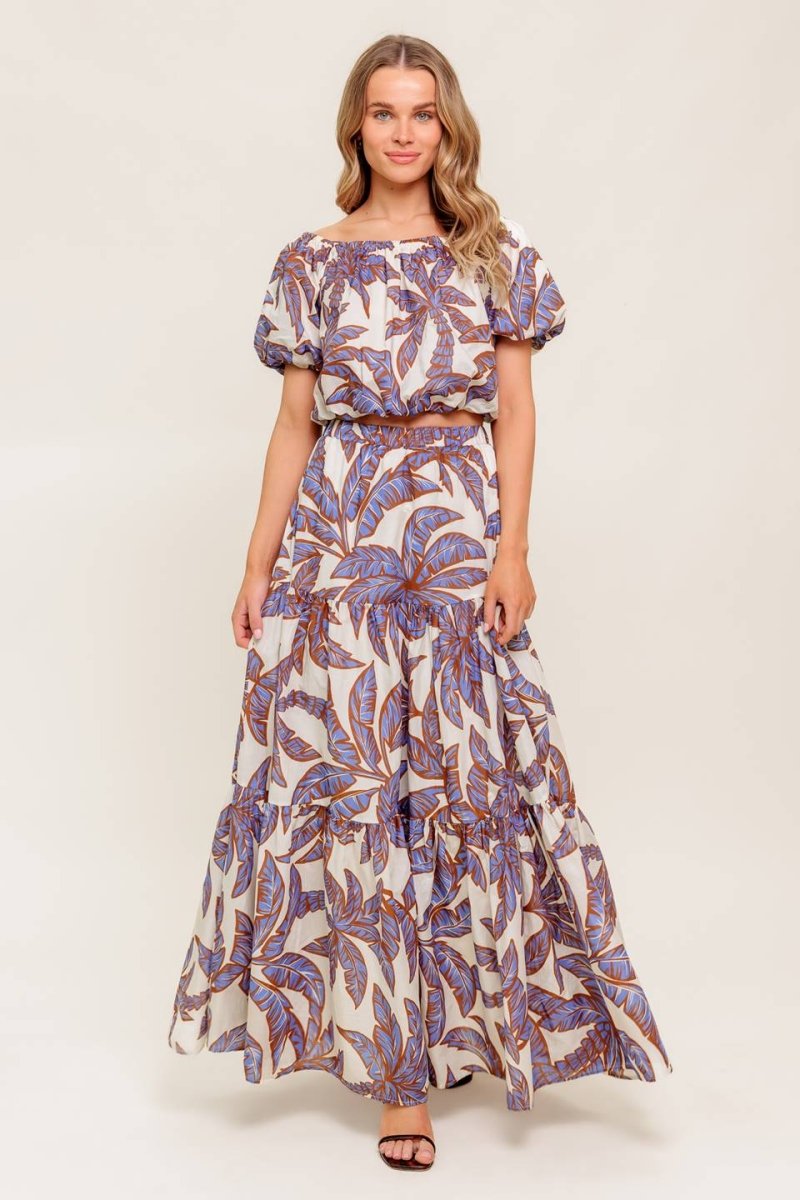PETAL WALTZ WOVEN MAXI SKIRT - Love Salve