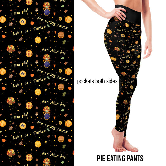 Pie Eating Pants – Thanksgiving Leggings with Pockets -  Pre-Order MM