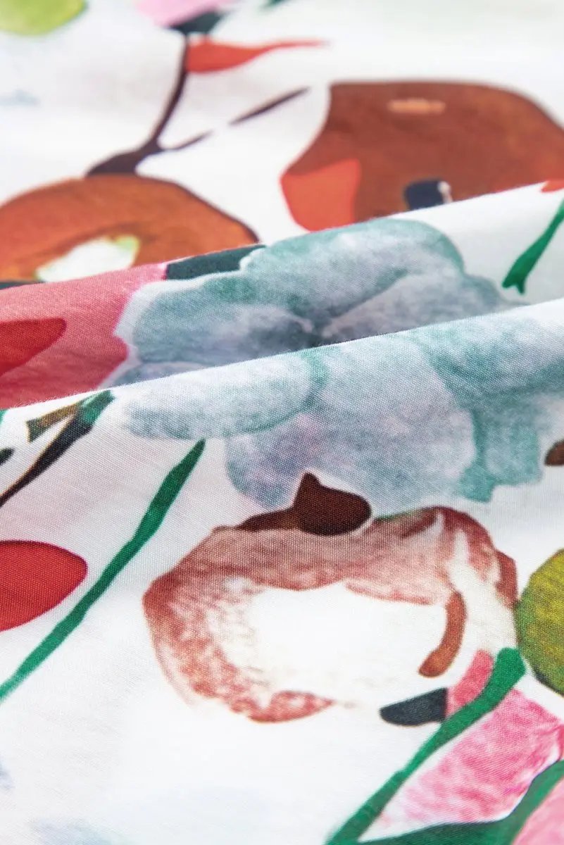 Pink Floral Print Slit V Neck Short Sleeve Blouse for Women - Love Salve 