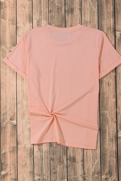 Pink Summer Food Bow Crawfish Printed T Shirt for Women - Love Salve 