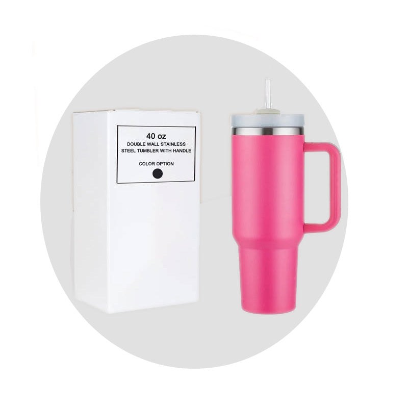 Hot Pink 40oz Tumbler  Cup Holder Friendly MM