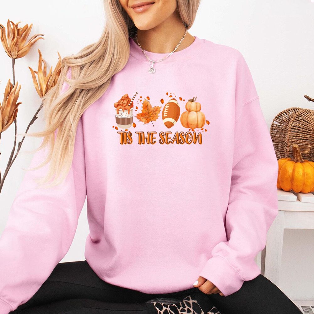 Tis The Season Fall Vibes Sweatshirt Adorb Custom Tees