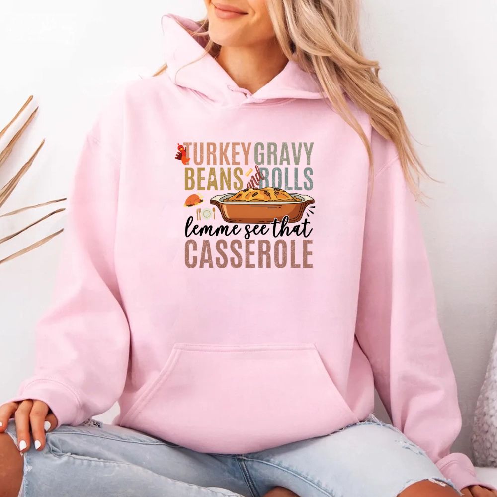 Turkey Gravy Beans & Rolls Hoodie – Funny Thanksgiving Casserole Hoodies Adorb Custom Tees