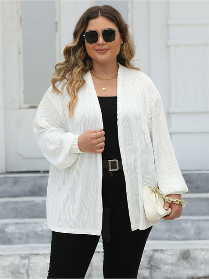 Cozy Plus Size Sheer Cardigan with Long SleevesUpgrade Your Look with the Cozy Plus Size Sheer Cardigan
 Enhance your wardrobe with the Cozy Plus Size Sheer Cardigan, a versatile piece that combines style and comLove Salve Size Sheer Cardiganplus