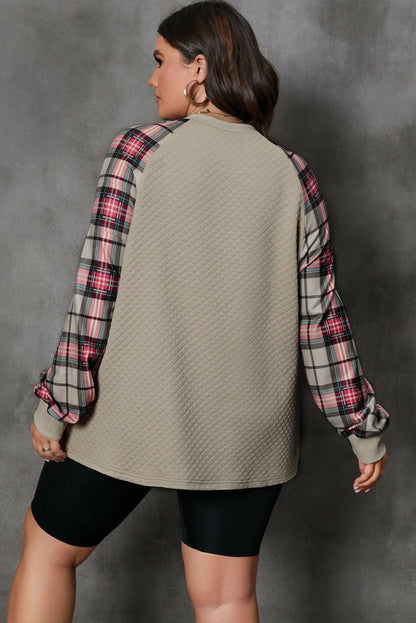 Cozy Plaid Plus Size Long Sleeve SweatshirtCozy Plaid Plus Size Long Sleeve Sweatshirt
 Upgrade your cozy style with our Plaid Plus Size Sweatshirt, the perfect blend of comfort and fashion.
 Main Features:
 Love Salve Size Long Sleeve Sweatshirtplus