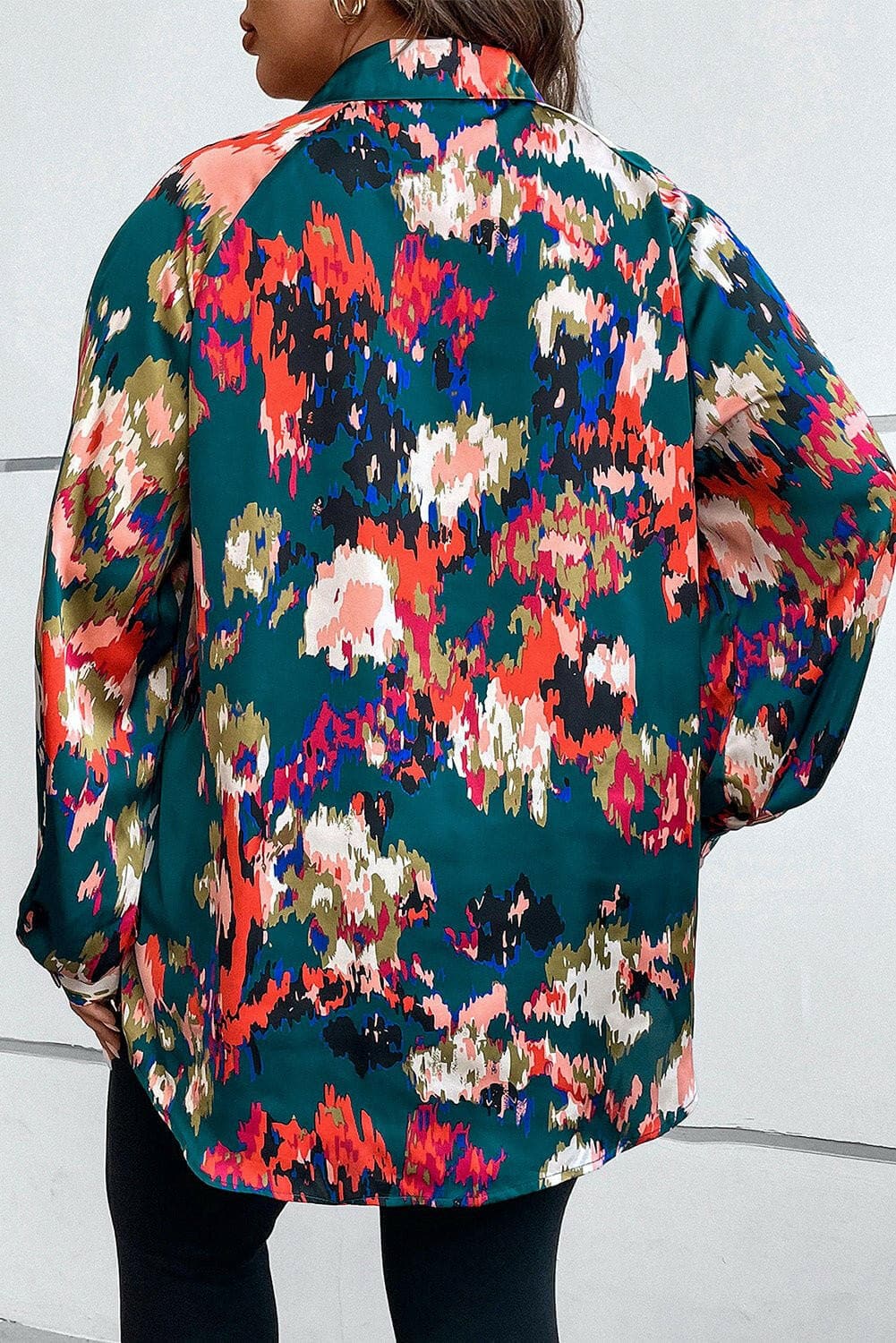 Printed Plus Size Long Sleeve Blouse with Johnny CollarPrinted Plus Size Long Sleeve Blouse with Johnny Collar
 Upgrade your wardrobe with the perfect blend of style and comfort. Introducing our Printed Plus Size Long SlLove Salve Size Long Sleeve Blouseplus