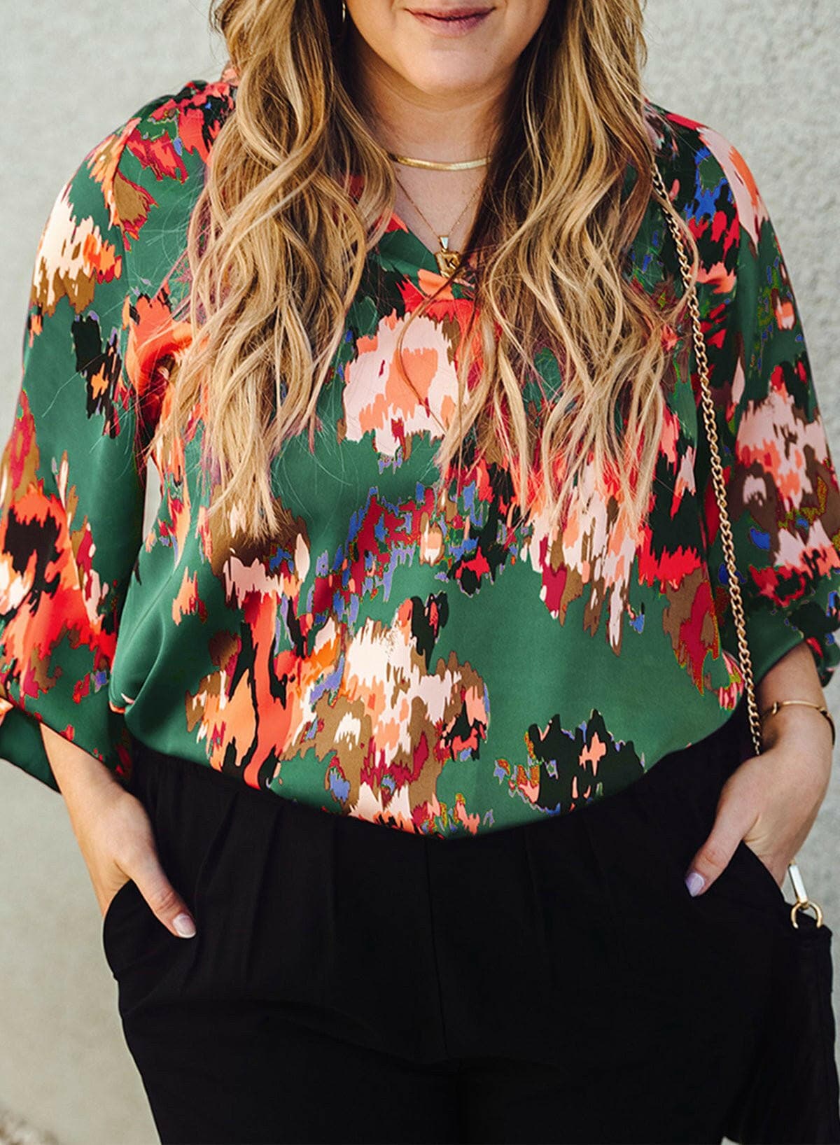 Printed Plus Size Long Sleeve Blouse with Johnny CollarPrinted Plus Size Long Sleeve Blouse with Johnny Collar
 Upgrade your wardrobe with the perfect blend of style and comfort. Introducing our Printed Plus Size Long SlLove Salve Size Long Sleeve Blouseplus