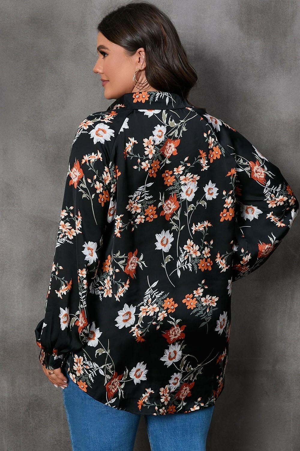 Printed Plus Size Long Sleeve Blouse with Johnny CollarPrinted Plus Size Long Sleeve Blouse with Johnny Collar
 Upgrade your wardrobe with the perfect blend of style and comfort. Introducing our Printed Plus Size Long SlLove Salve Size Long Sleeve Blouseplus