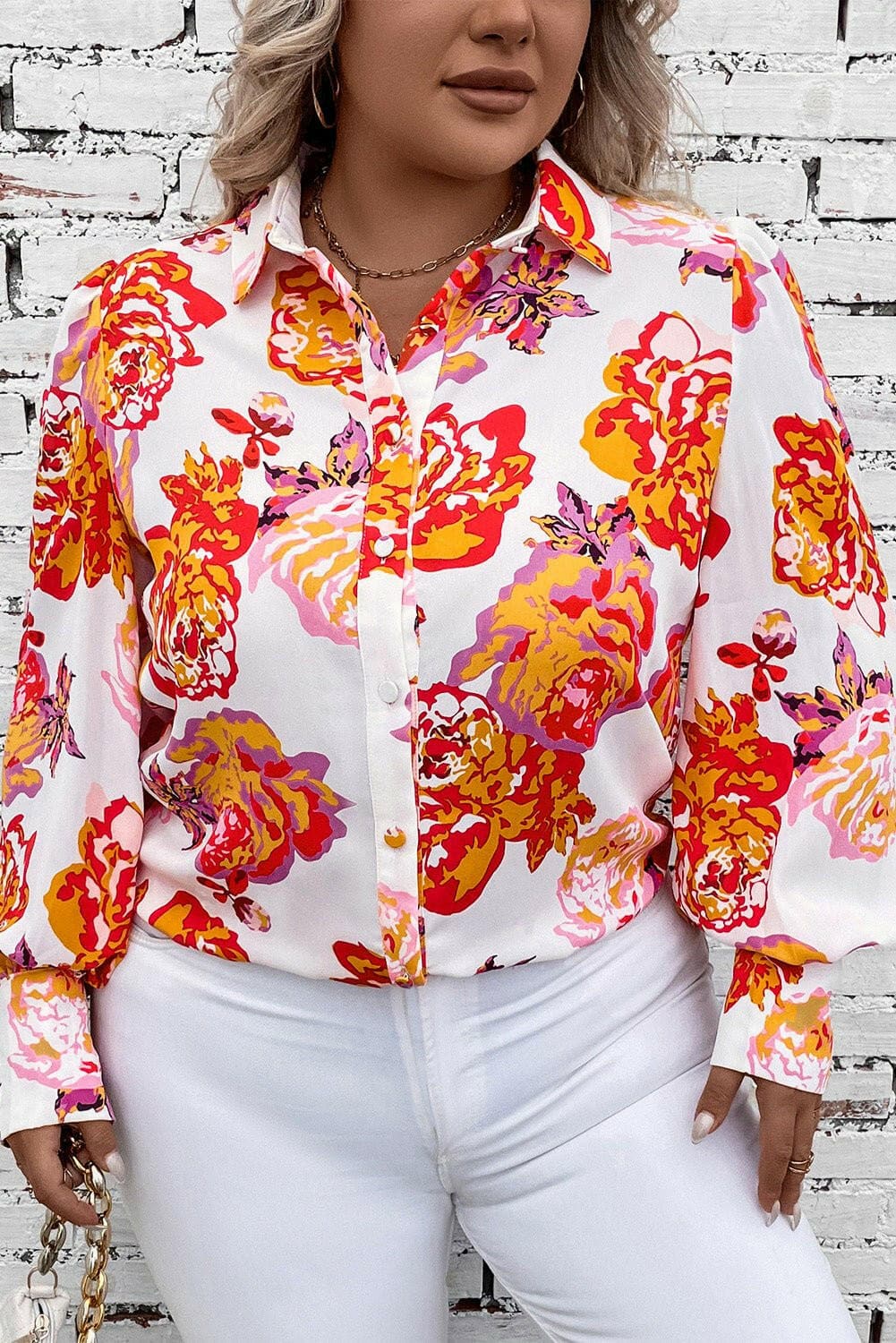 Printed Plus Size Sheer Long Sleeve BlousePrinted Plus Size Sheer Long Sleeve Blouse
 Upgrade your style with our Printed Plus Size Sheer Long Sleeve Blouse, a versatile piece that brings sophistication and Love Salve Size Sheer Long Sleeve Blouseplus