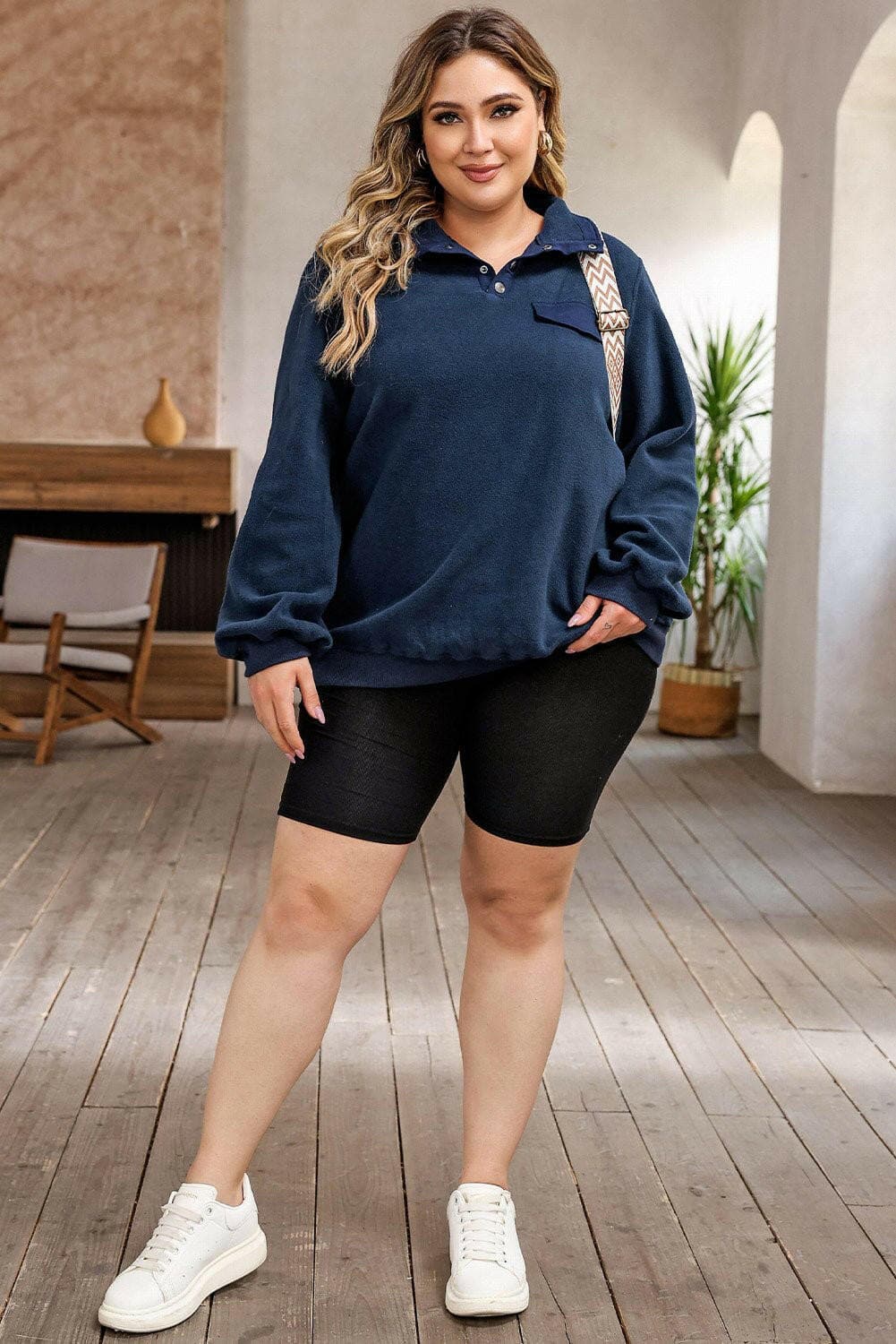 Cozy Plus Size Snap Front Long Sleeve SweaterCozy Plus Size Snap Front Long Sleeve Sweater
 
 
Size Inclusivity: Available in sizes 1XL to 5XL, catering to all body types for a comfortable fit.
 
Easy Snap FronLove Salve Size Snap Front Long Sleeve Sweaterplus