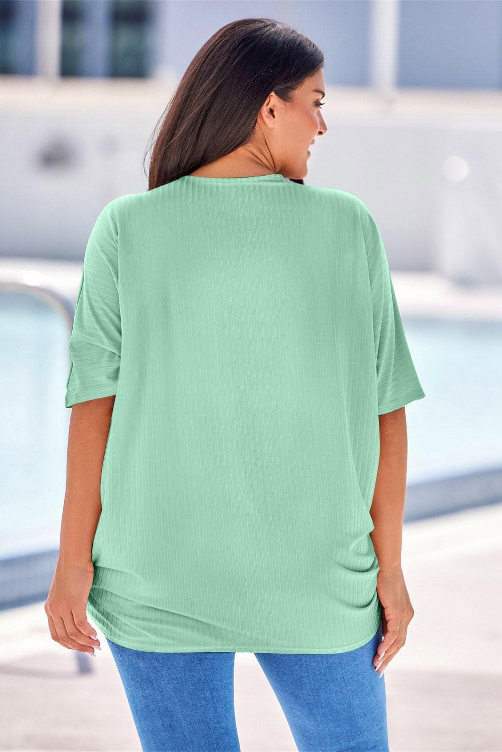 Ribbed Cocoon Plus Size Sheer Cover-UpUpgrade Your Poolside Glam with the Ribbed Cocoon Plus Size Sheer Cover-Up
 
 
Style: Elevate your beach look with this chic and versatile cover-up.
 
Sheer: The perLove Salve Size Sheer Cover-plus