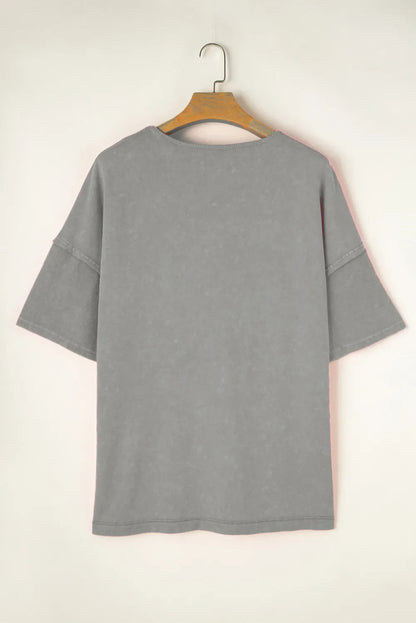 Plus Size Round Neck Half Sleeve T-Shirt for Women - Love Salve 