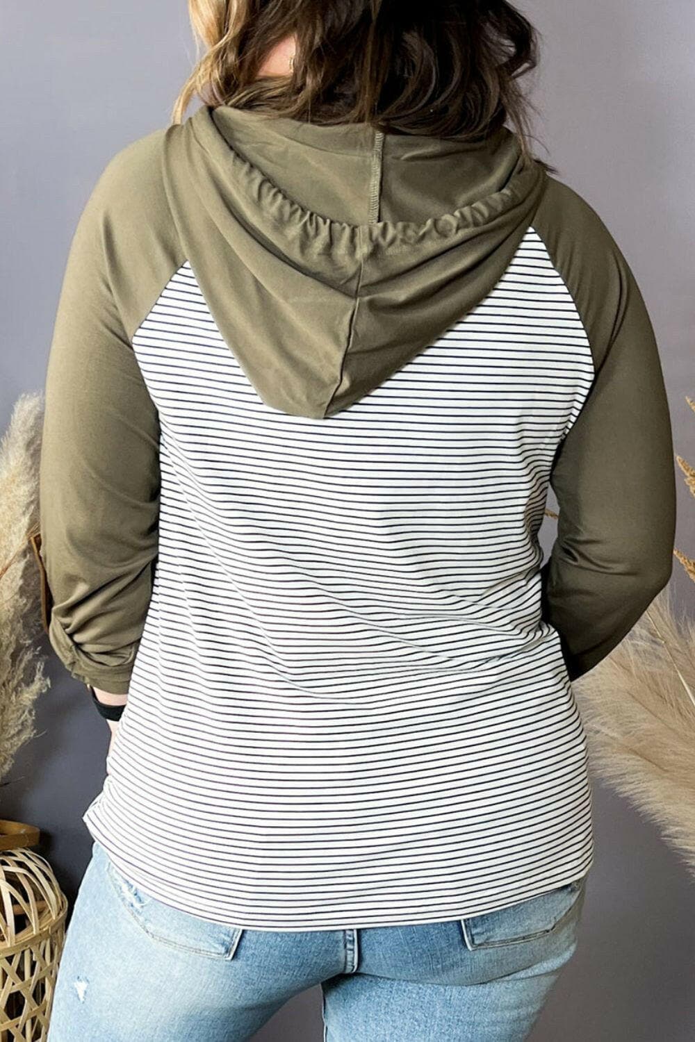 Striped Plus Size Long Sleeve Hoodie with DrawstringStriped Plus Size Long Sleeve Hoodie with Drawstring
 Upgrade your casual wardrobe with our Striped Plus Size Long Sleeve Hoodie, designed to keep you cozy and styliLove Salve Size Long Sleeve Hoodieplus