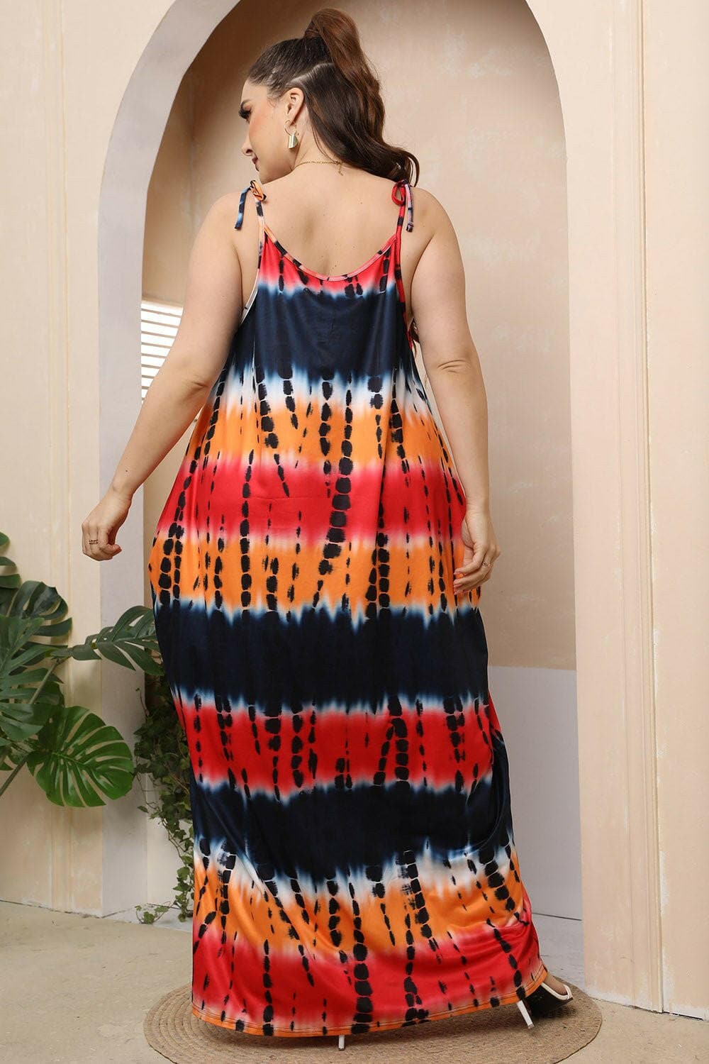 Plus Size Tie-Shoulder Maxi Dress - Love Salve