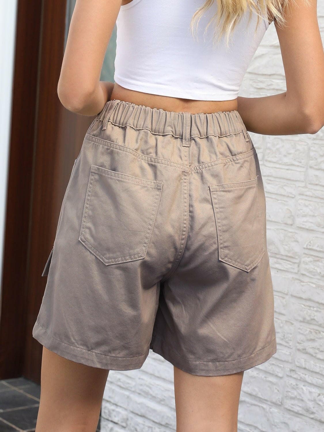 Pocketed High Waist Denim Shorts - Love Salve