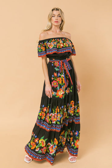 POETIC LOVE PRINT MAXI DRESS - Love Salve