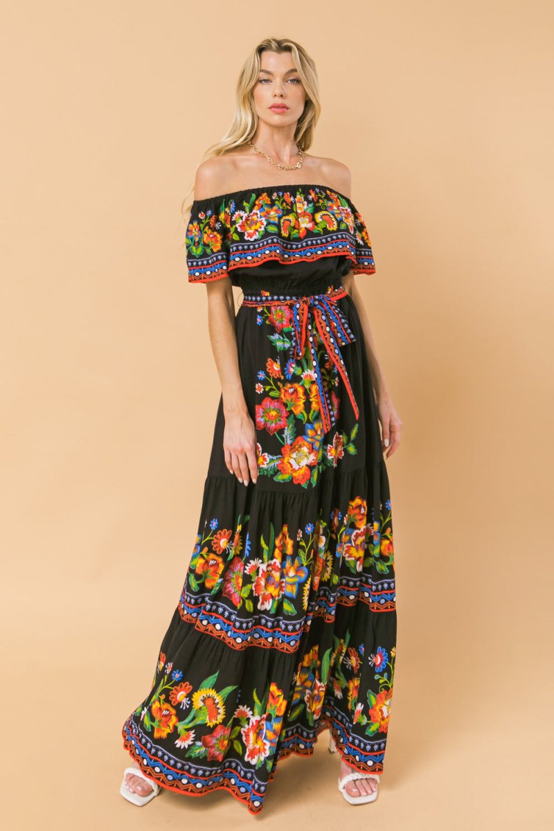 POETIC LOVE PRINT MAXI DRESS - Love Salve