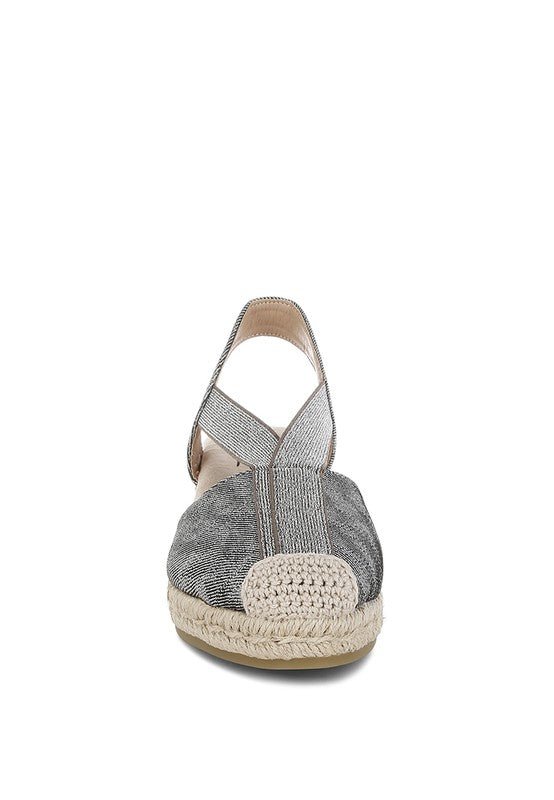 Port Side Metallic Woven Espadrille Wedges for Summer Style - Love Salve 