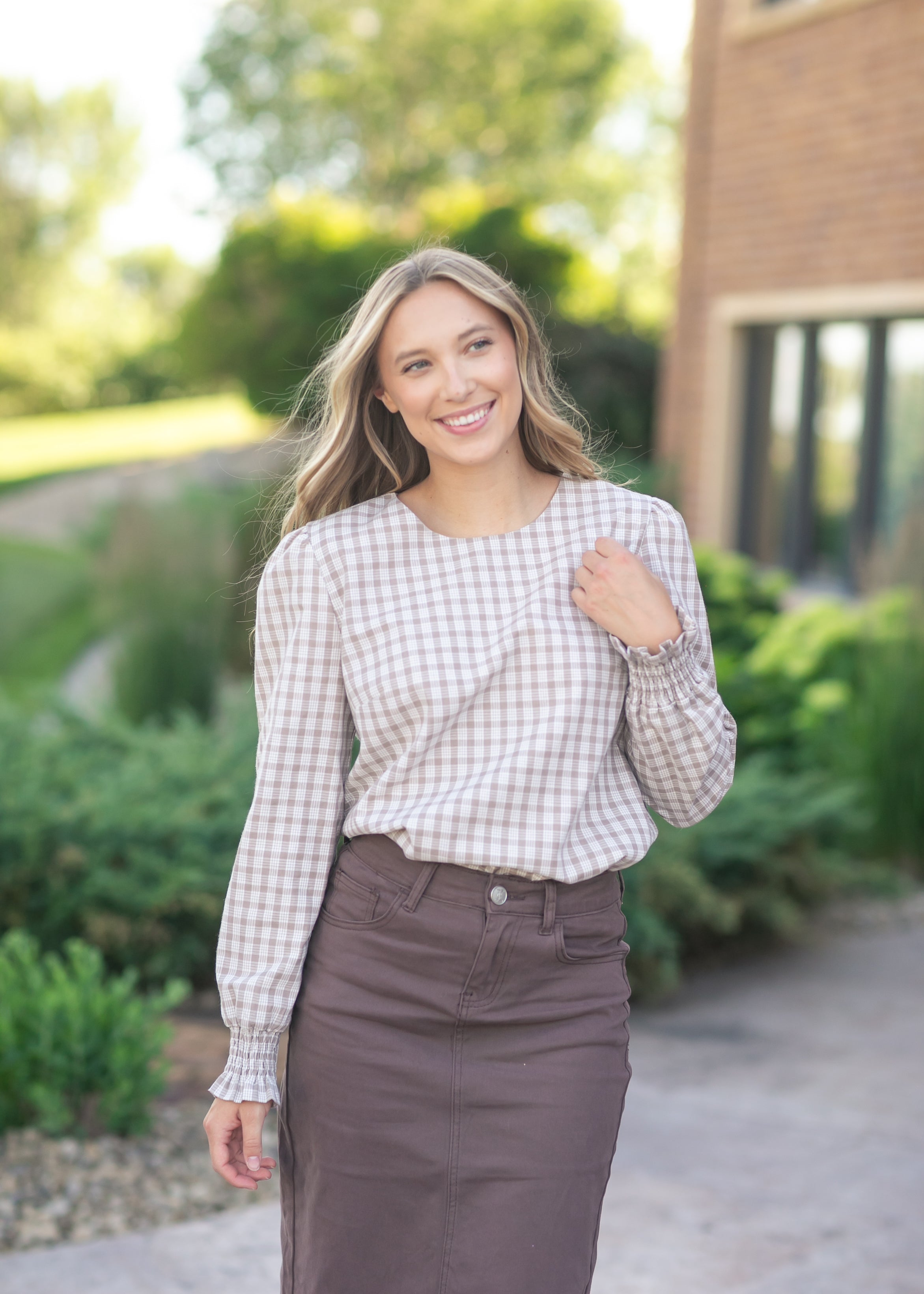 Blake Cinched Sleeve Blouse Inherit Co.