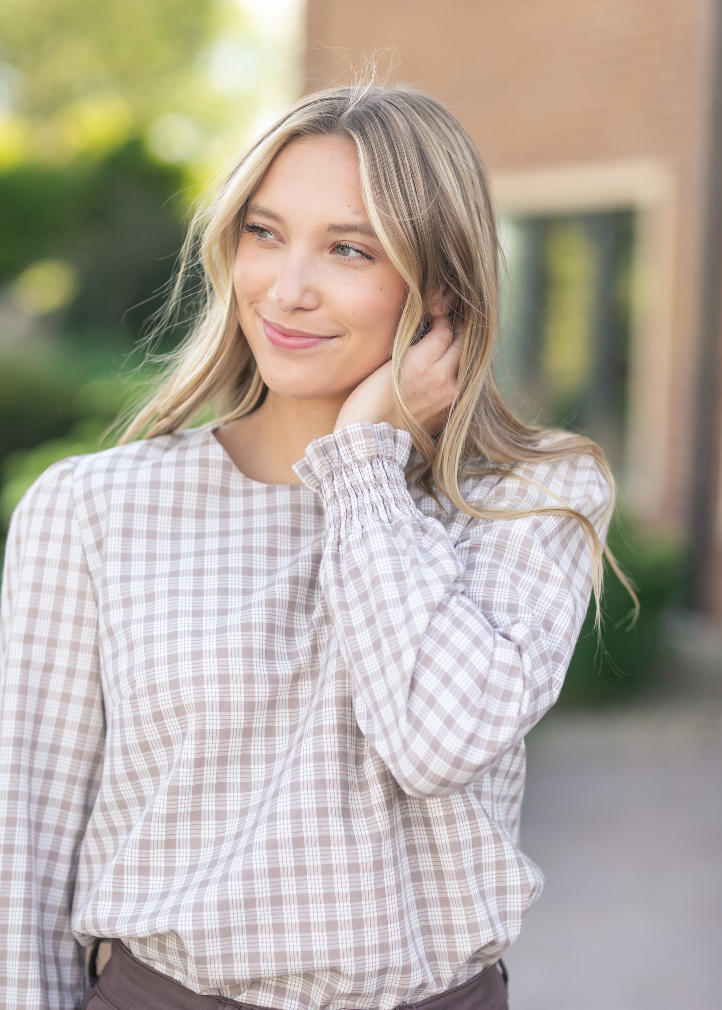 Blake Cinched Sleeve Blouse Inherit Co.