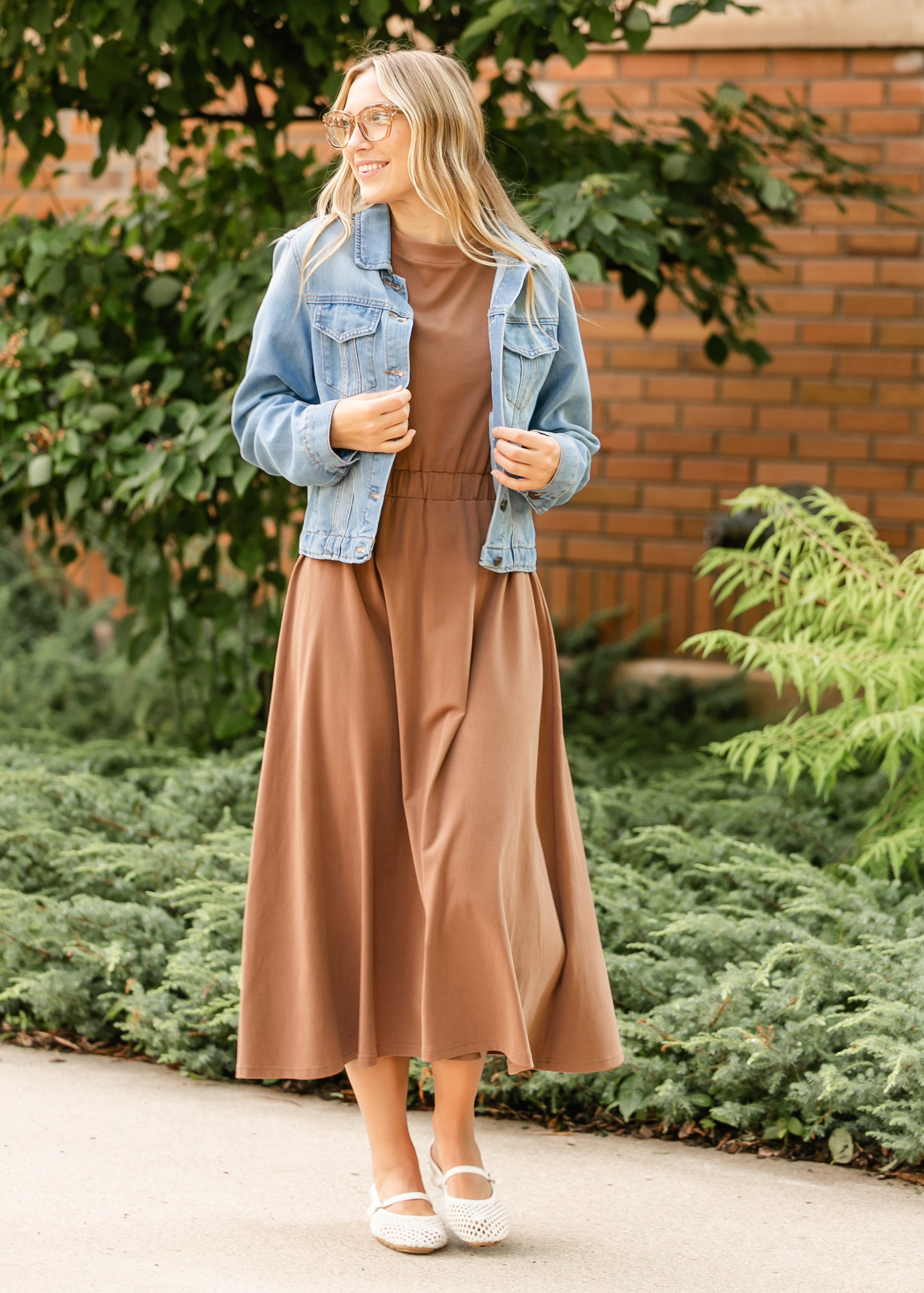 Casey Cap Sleeve Midi Dress Inherit Co.