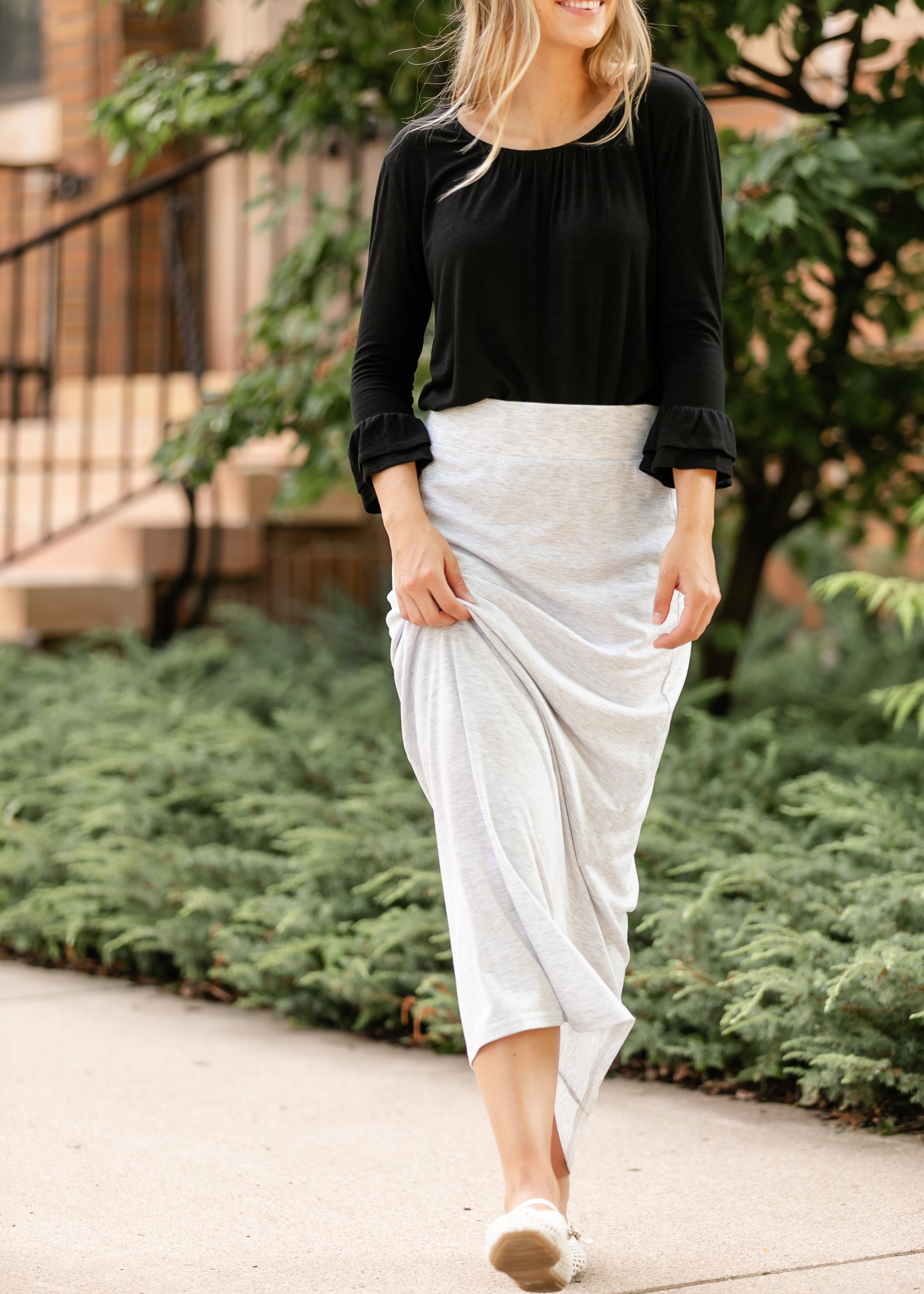 Clarise Premium Knit Maxi Skirt Inherit Co.