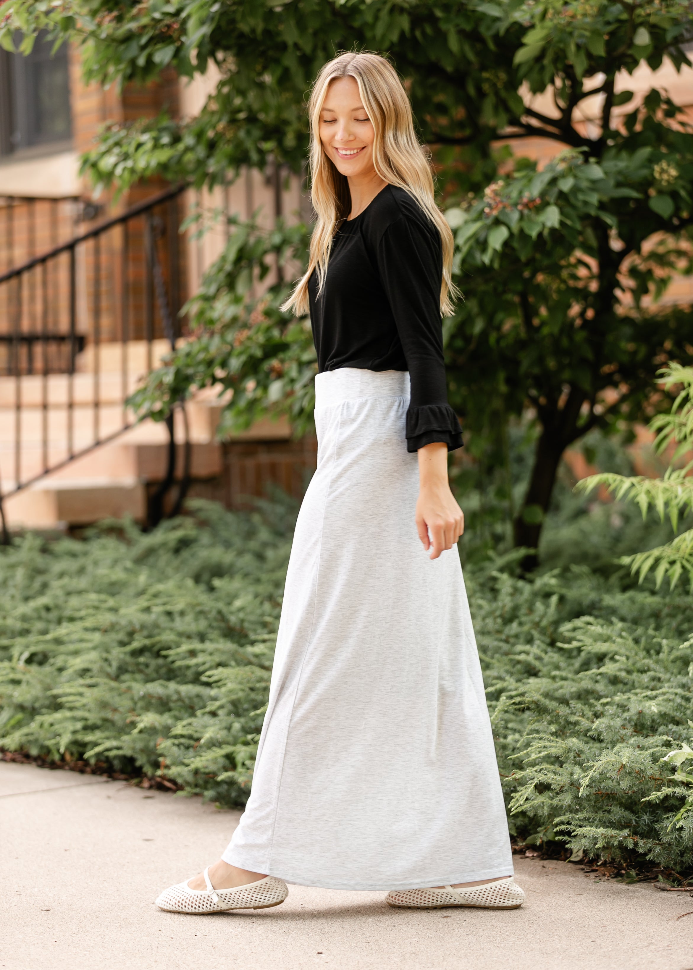 Clarise Premium Knit Maxi Skirt Inherit Co.